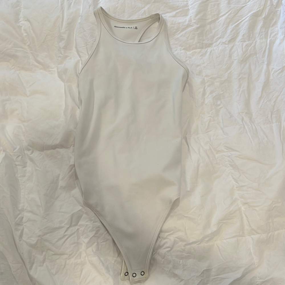 abercrombie and fitch white tank body suit